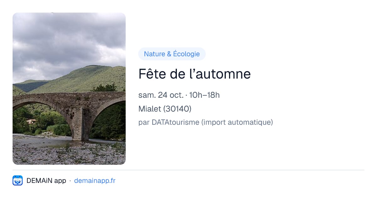 Fête de l’automne — Mialet