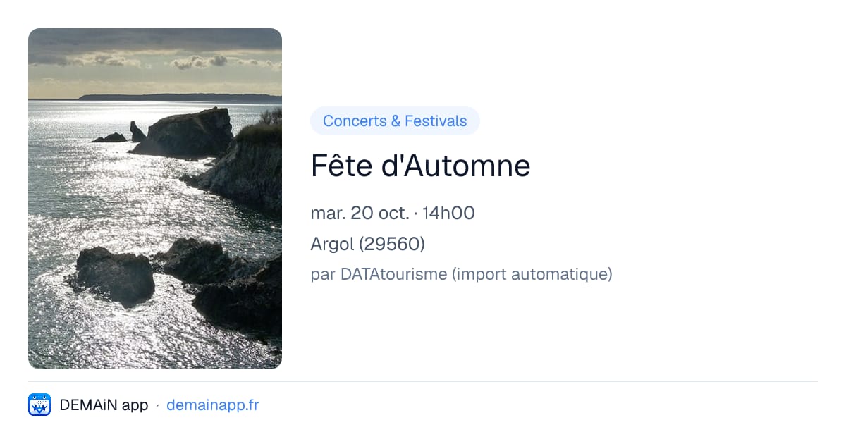 Fête d'Automne — Argol