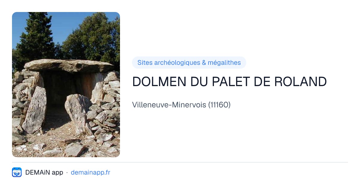 DOLMEN DU PALET DE ROLAND — Villeneuve-Minervois