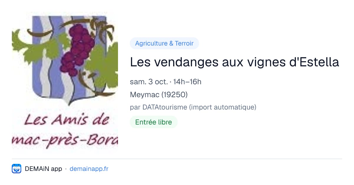 Les vendanges aux vignes d'Estella — Meymac