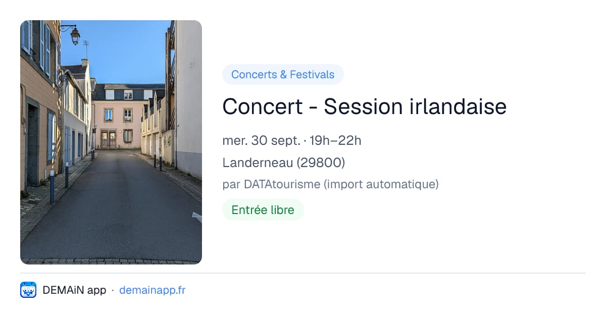 Concert - Session irlandaise — Landerneau