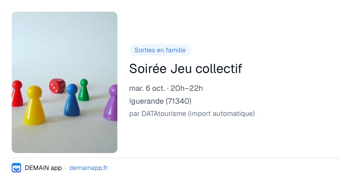Soirée Jeu collectif — Iguerande