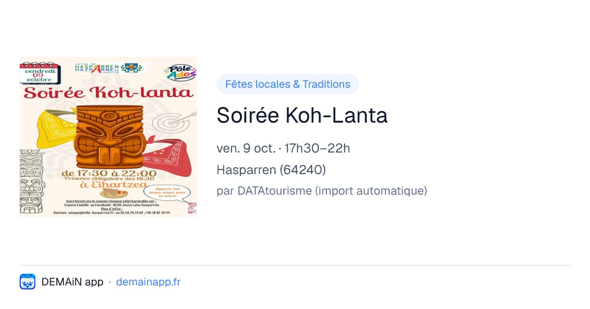 Soirée Koh-Lanta — Hasparren