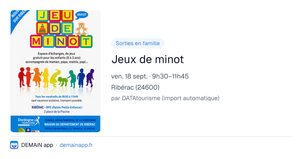 Jeux de minot — Ribérac