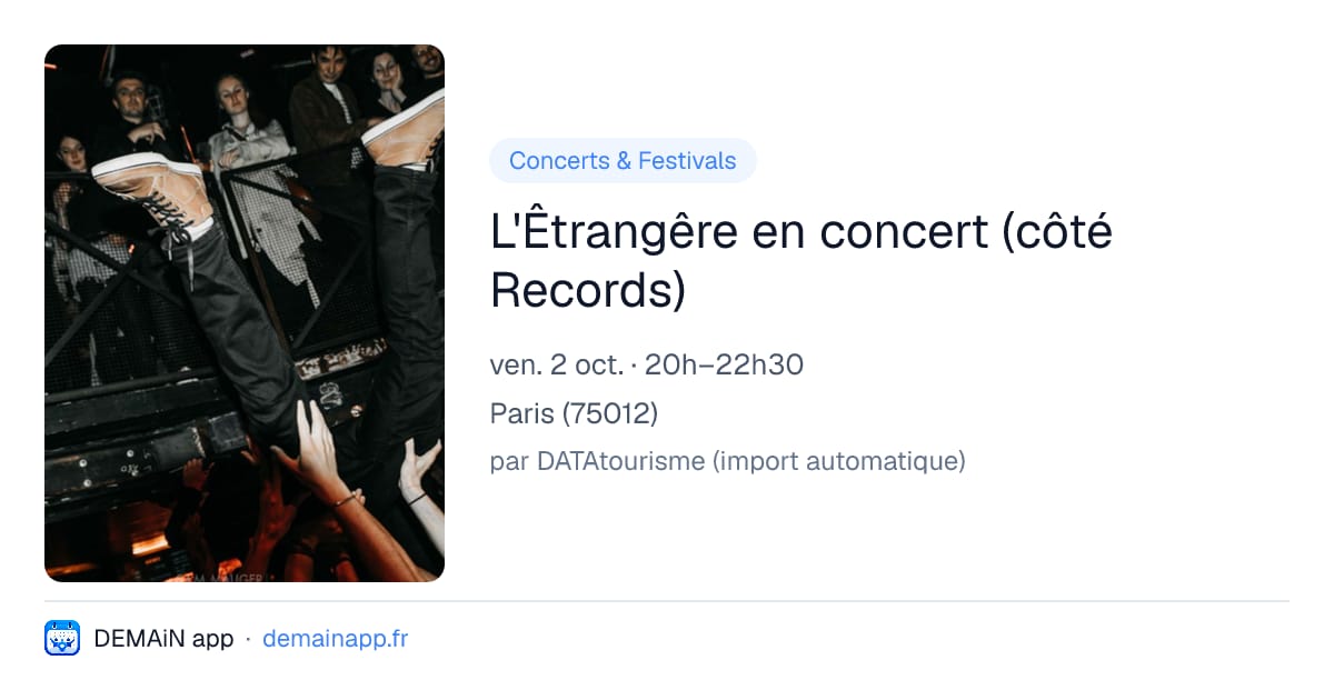 L'Êtrangêre en concert (côté Records) — Paris