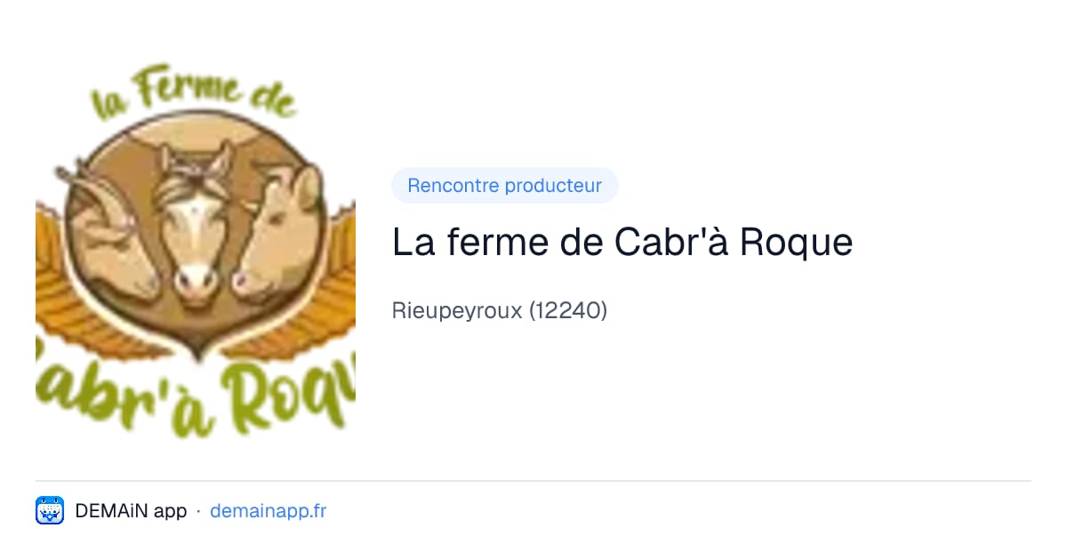 La ferme de Cabr'à Roque — Rieupeyroux