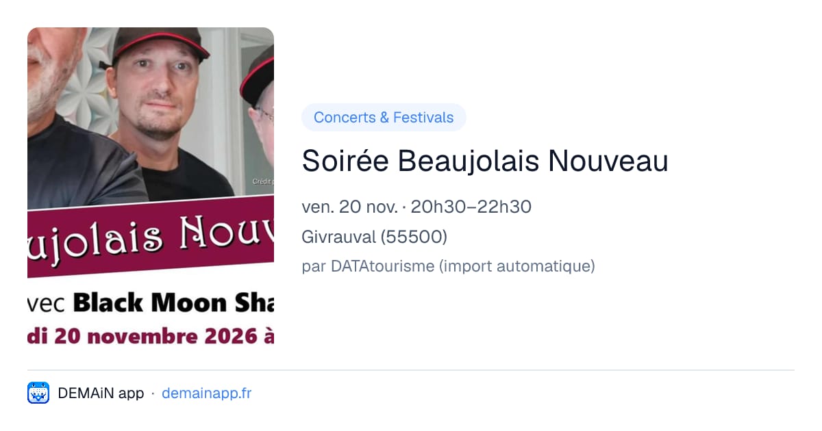 Soirée Beaujolais Nouveau — Givrauval