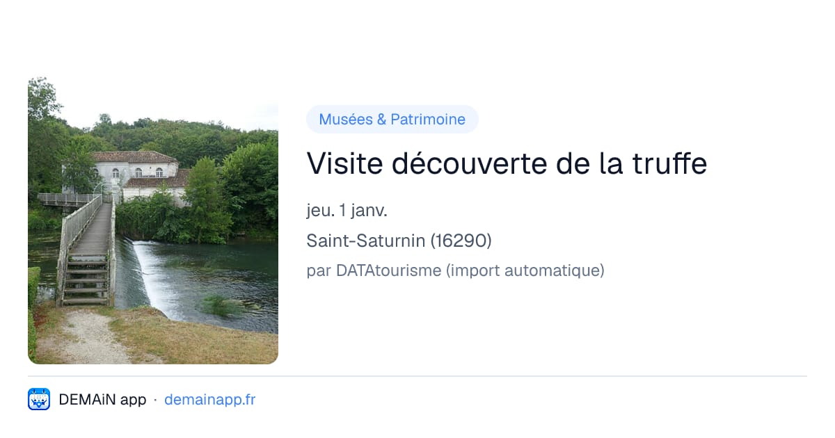 Visite découverte de la truffe — Saint-Saturnin