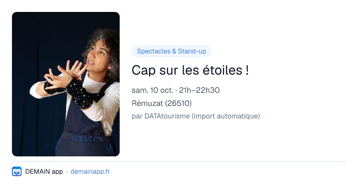 Cap sur les étoiles ! — Rémuzat