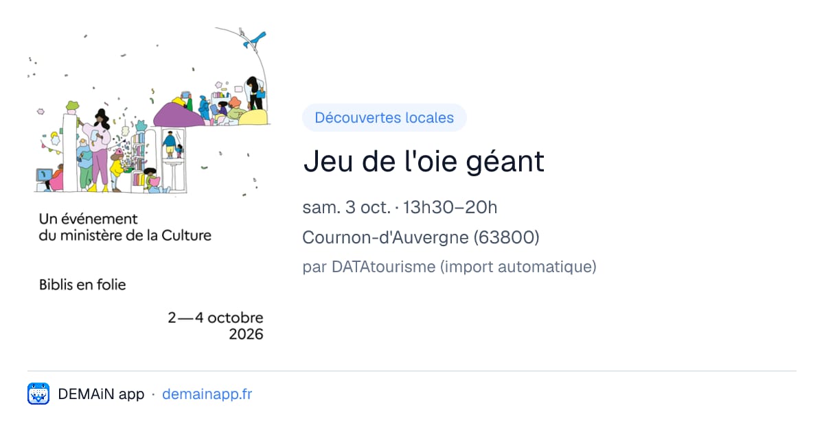 Jeu de l'oie géant — Cournon-d'Auvergne