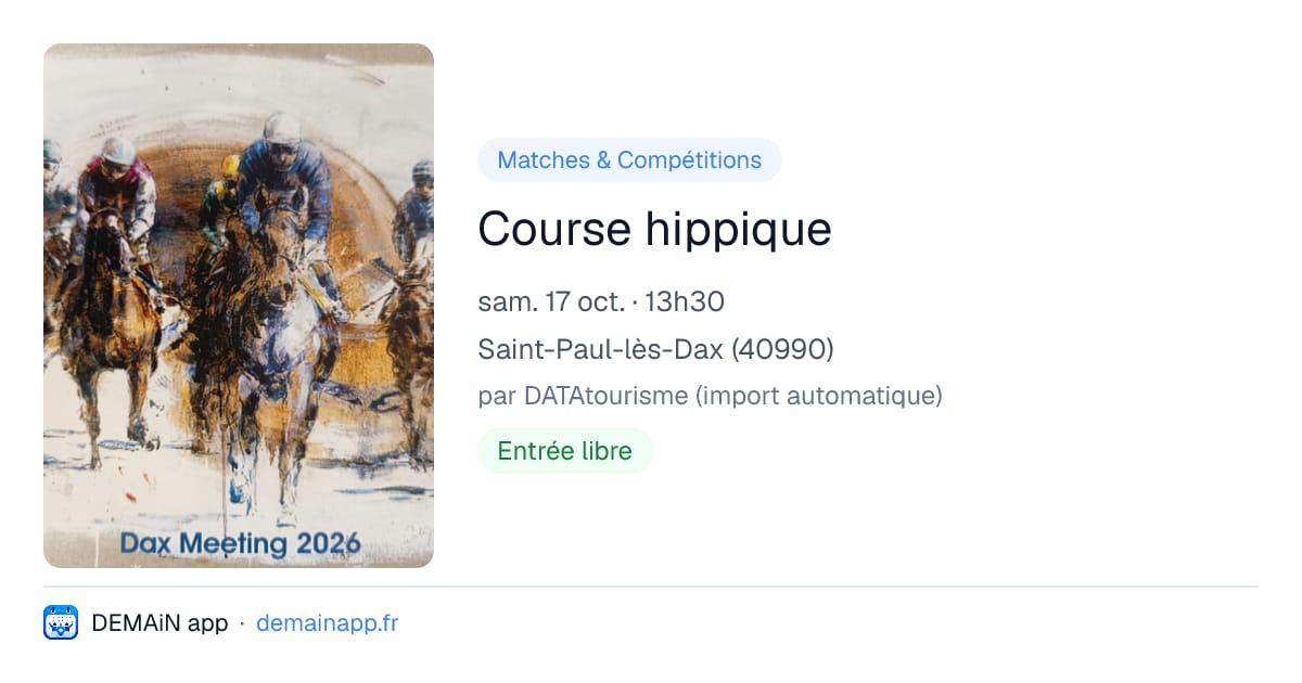 Course hippique — Saint-Paul-lès-Dax