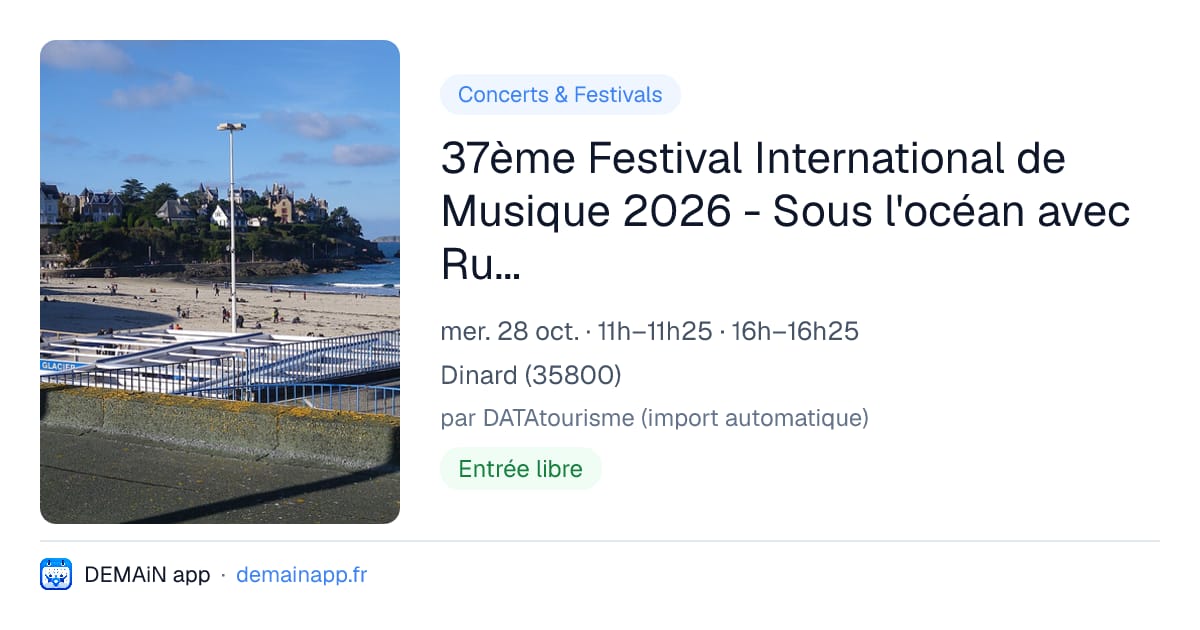 37ème Festival International de Musique 2026 - Sous l'océan avec Rusalka — Dinard