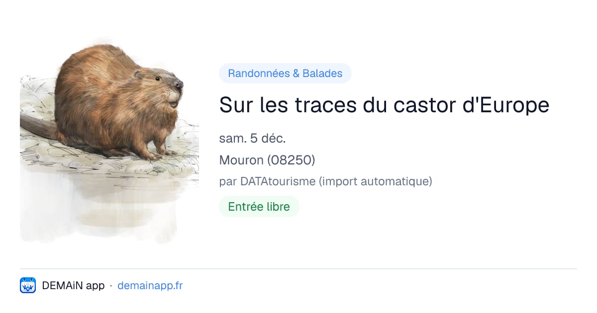Sur les traces du castor d'Europe — Mouron