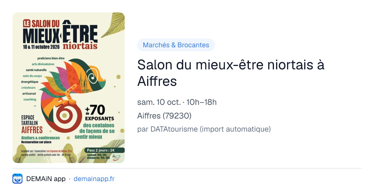 Salon du mieux-être niortais à Aiffres — Aiffres