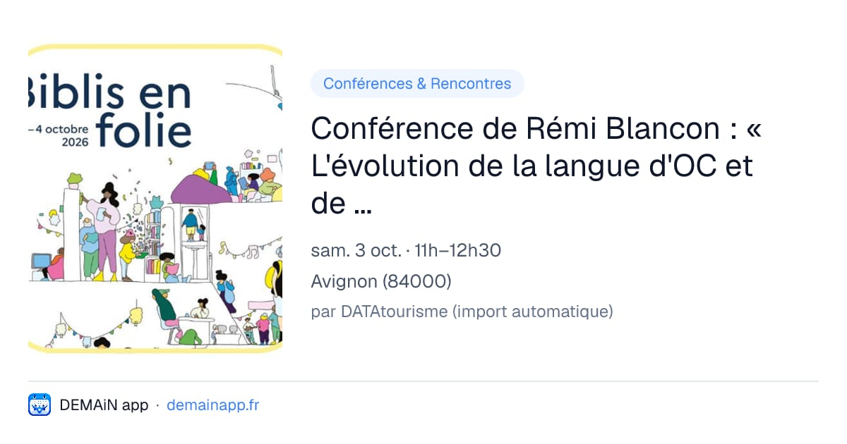 Conférence de Rémi Blancon : « L'évolution de la langue d'OC et de sa graphie » — Avignon