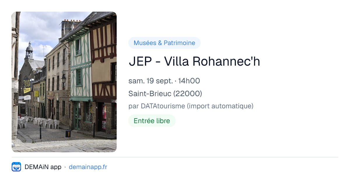 JEP - Villa Rohannec'h — Saint-Brieuc