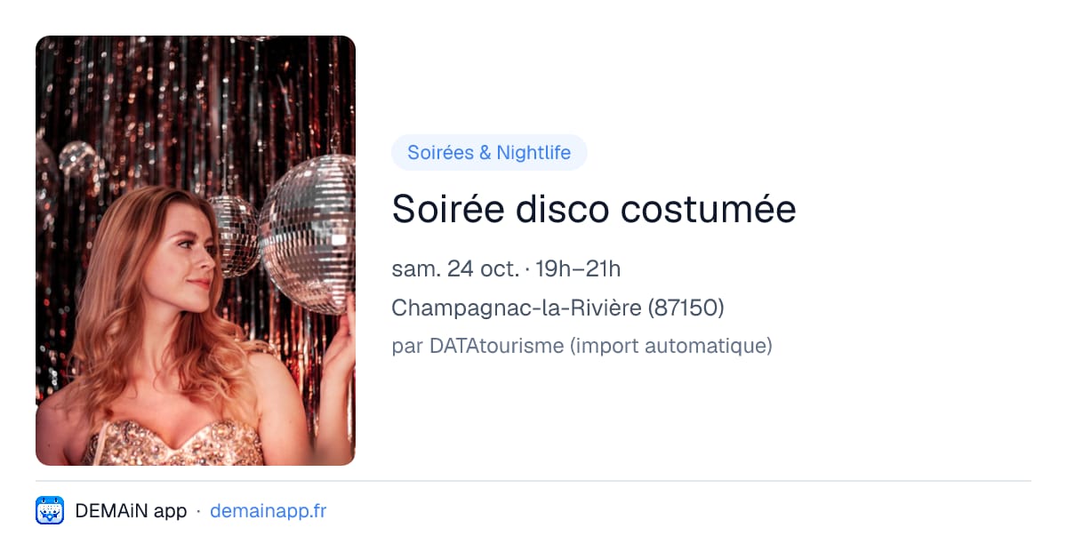 Soirée disco costumée — Champagnac-la-Rivière