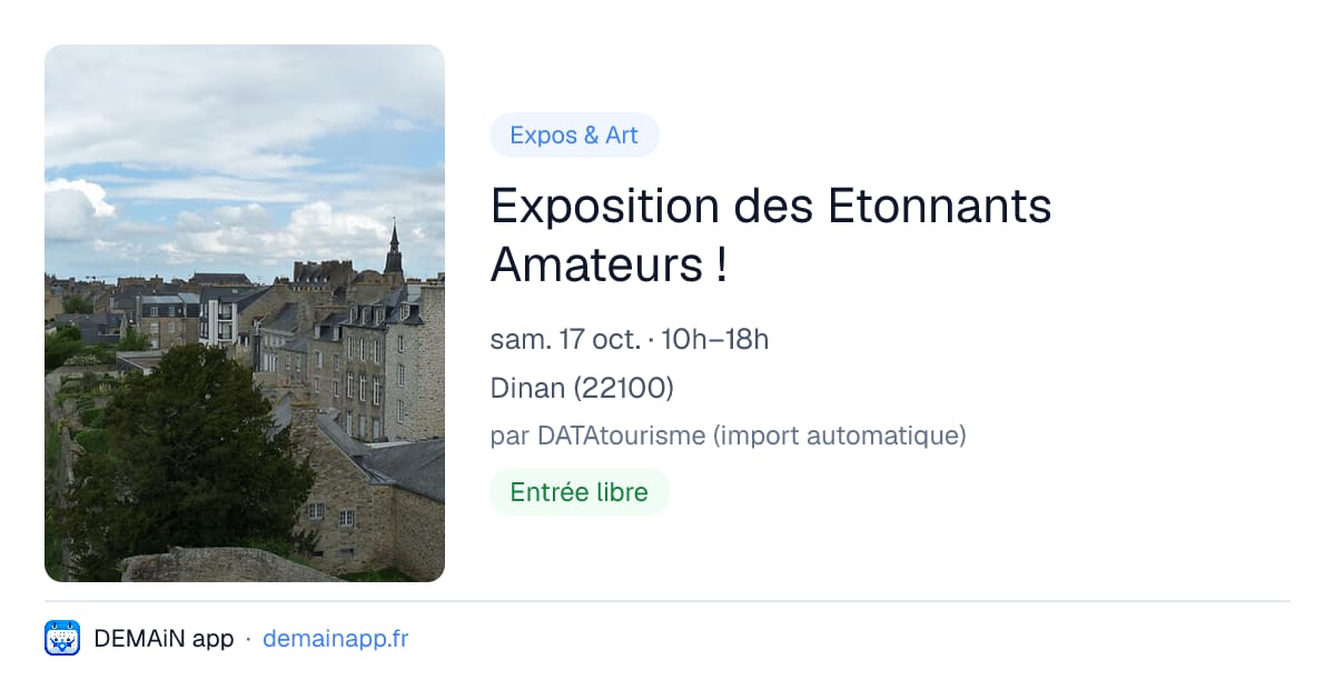 Exposition des Etonnants Amateurs ! — Dinan