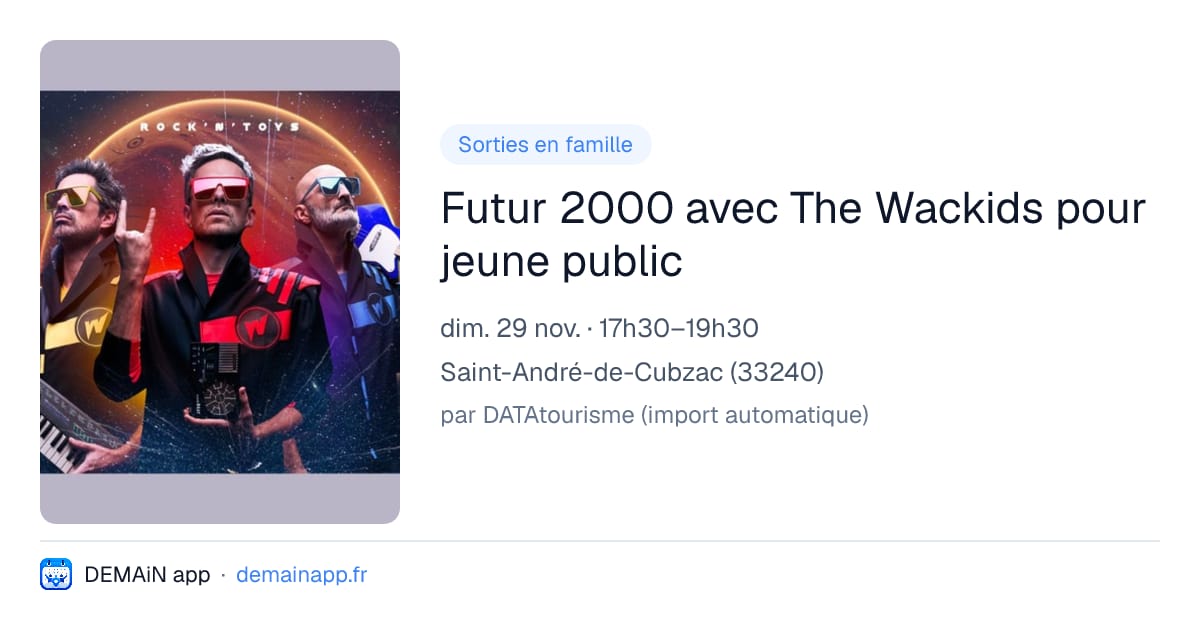 Futur 2000 avec The Wackids pour jeune public — Saint-André-de-Cubzac