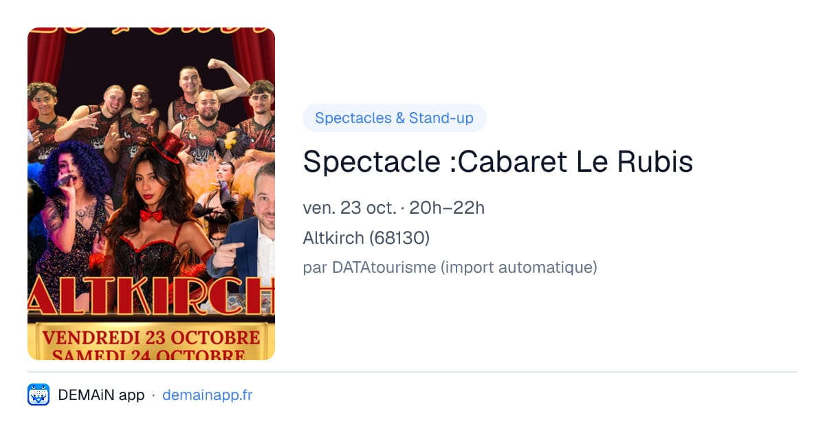 Spectacle :Cabaret Le Rubis — Altkirch
