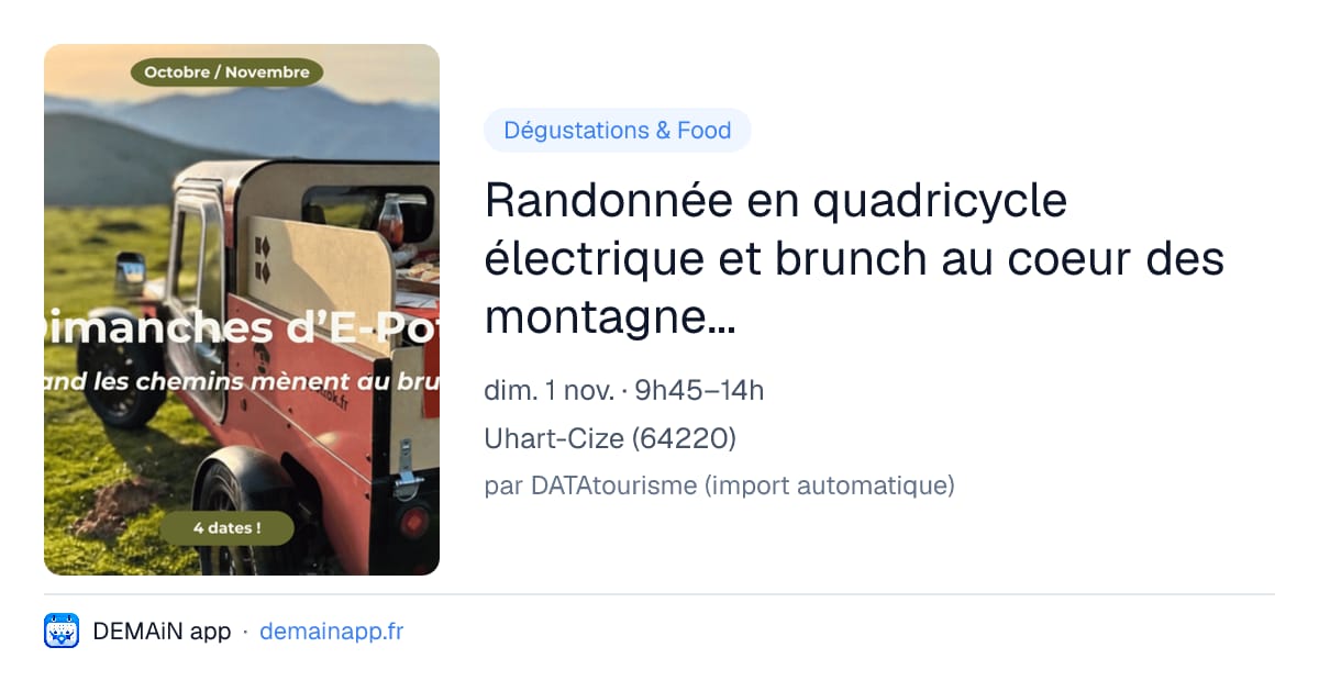 Randonnée en quadricycle électrique et brunch au coeur des montagnes avec E-POTTOK — Uhart-Cize