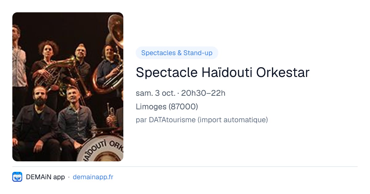 Spectacle Haïdouti Orkestar — Limoges