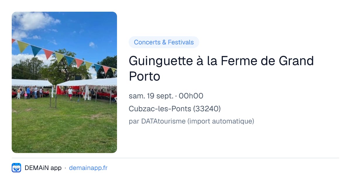 Guinguette à la Ferme de Grand Porto — Cubzac-les-Ponts