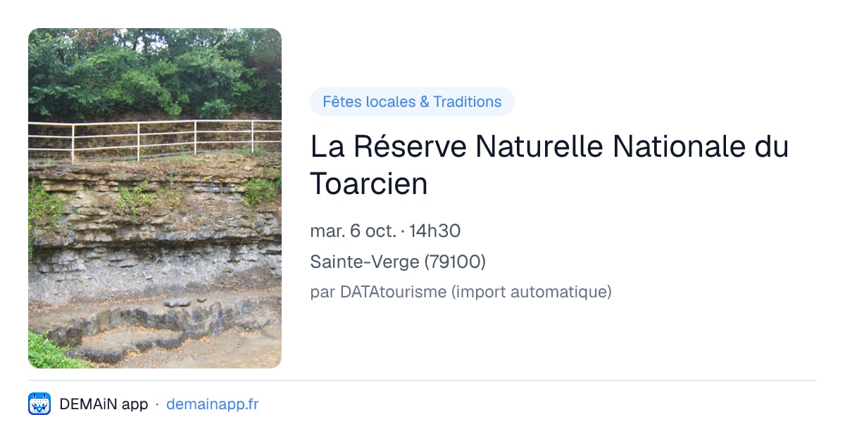 La Réserve Naturelle Nationale du Toarcien — Sainte-Verge