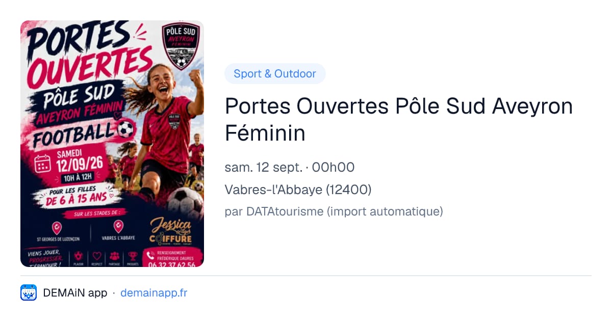 Portes Ouvertes Pôle Sud Aveyron Féminin — Vabres-l'Abbaye
