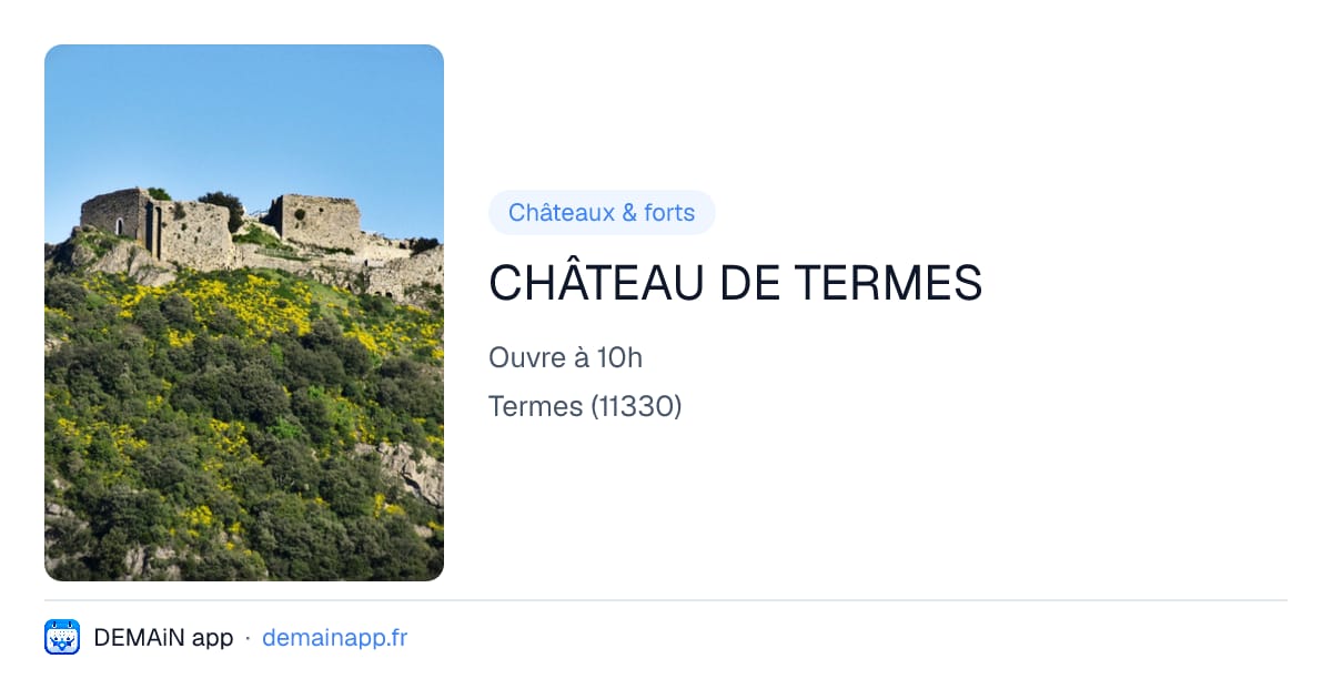 CHÂTEAU DE TERMES — Termes