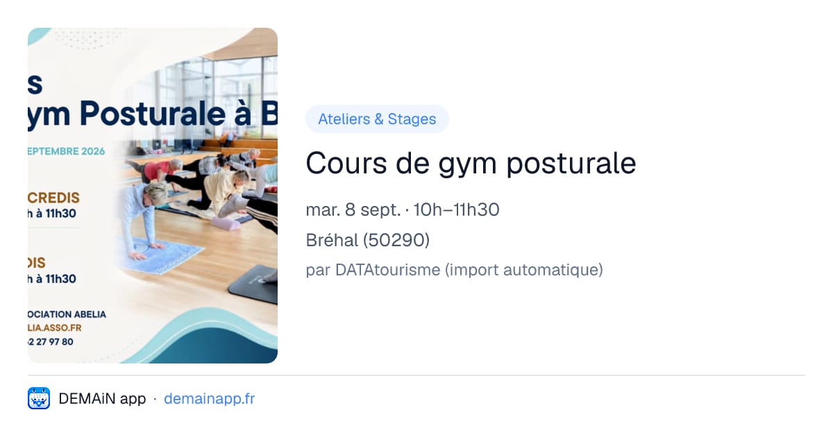 Cours de gym posturale — Bréhal