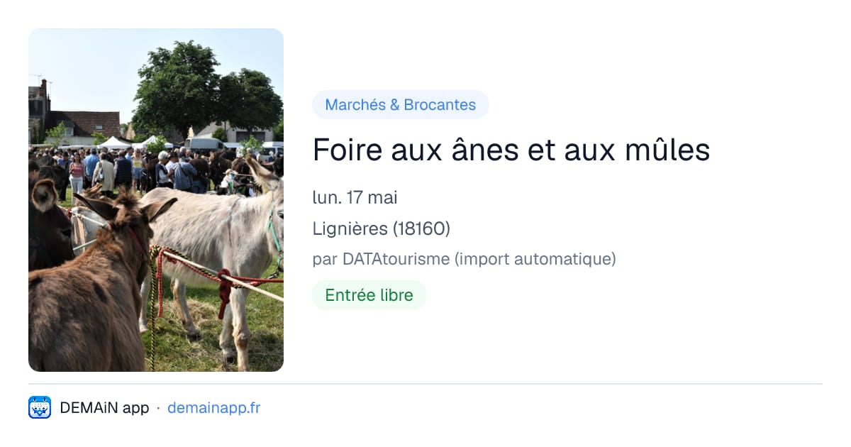 Foire aux ânes et aux mûles — Lignières