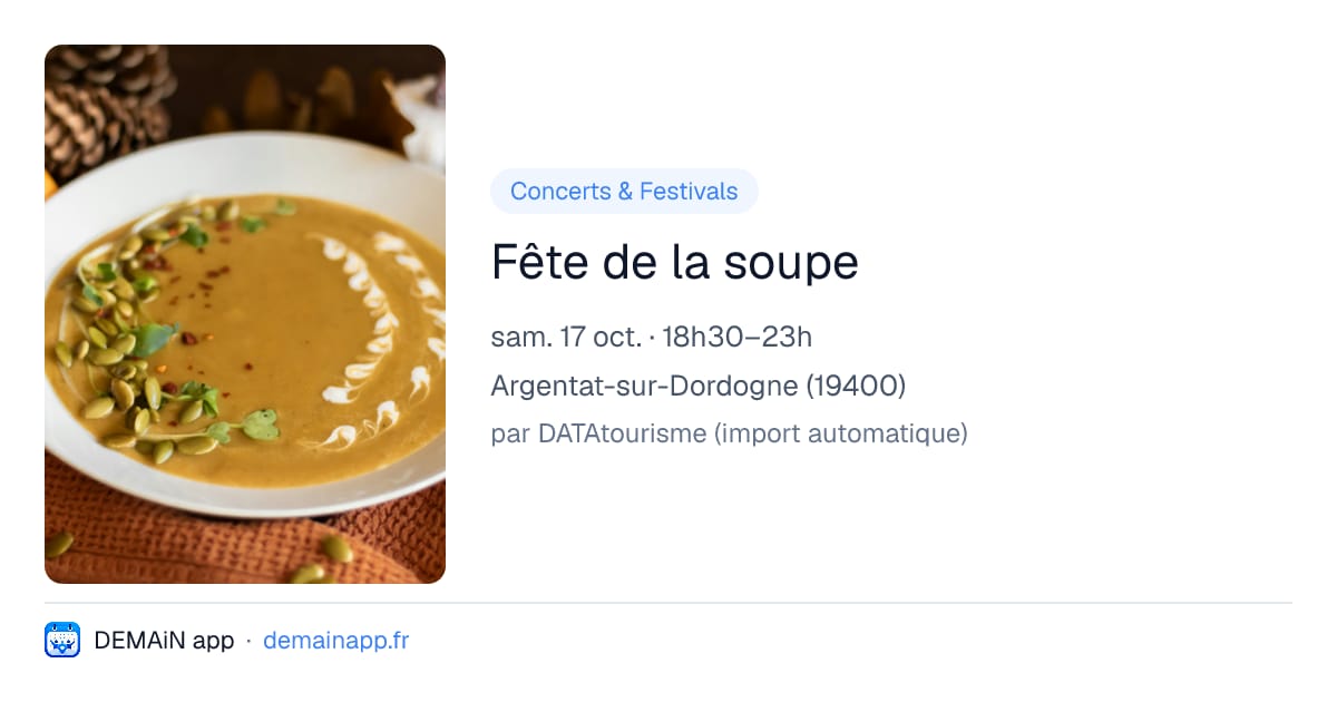 Fête de la soupe — Argentat-sur-Dordogne