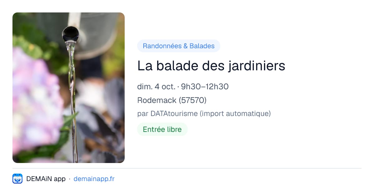 La balade des jardiniers — Rodemack
