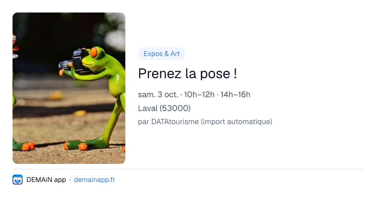 Prenez la pose ! — Laval