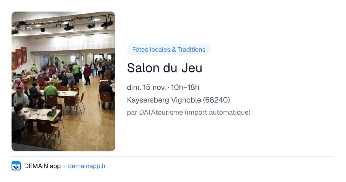 Salon du Jeu — Kaysersberg Vignoble