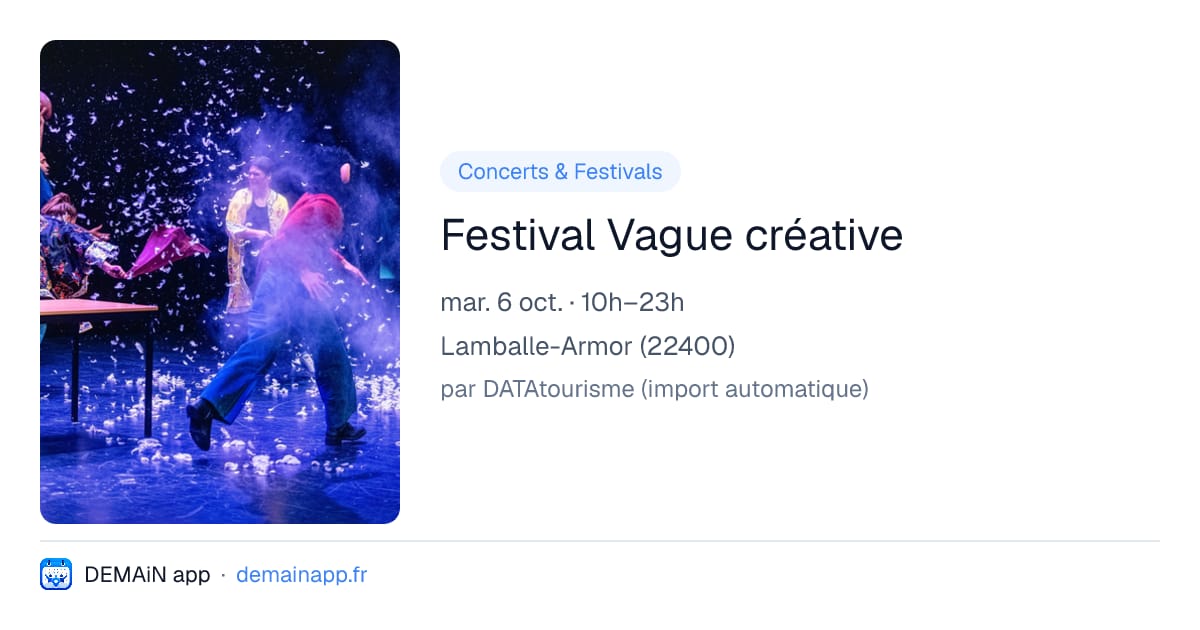 Festival Vague créative — Lamballe-Armor