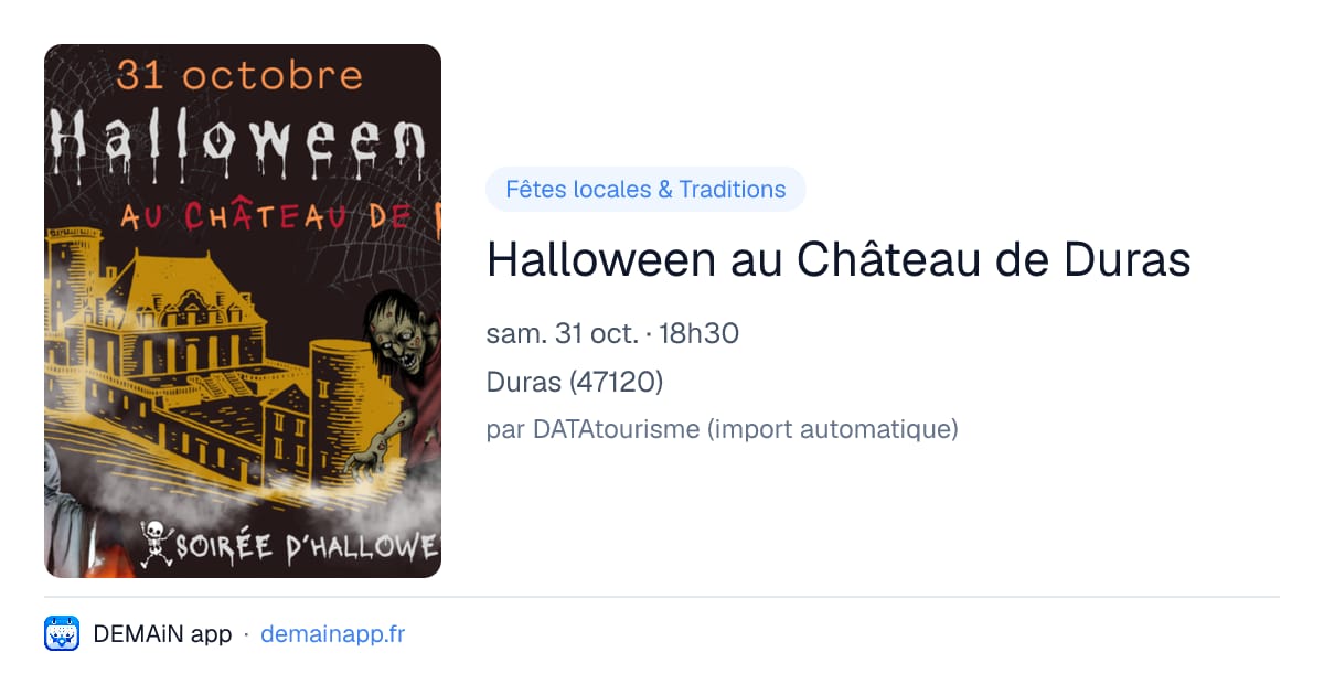 Halloween au Château de Duras — Duras