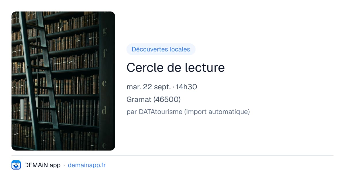 Cercle de lecture — Gramat