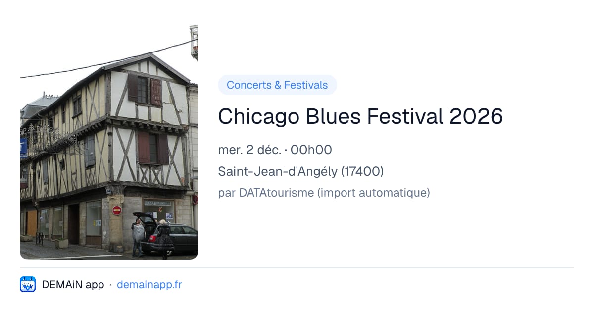 Chicago Blues Festival 2026 — Saint-Jean-d'Angély