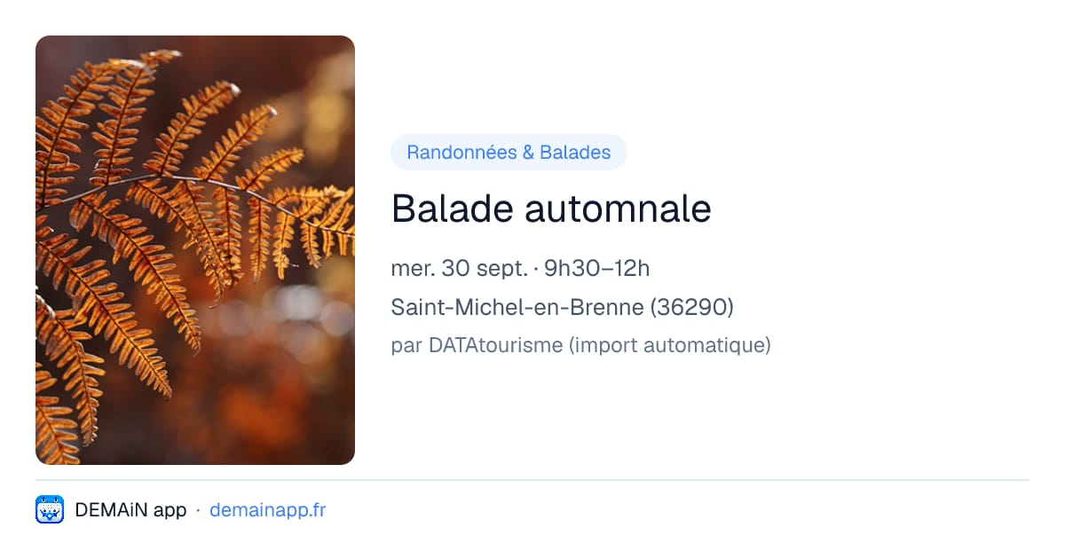 Balade automnale — Saint-Michel-en-Brenne