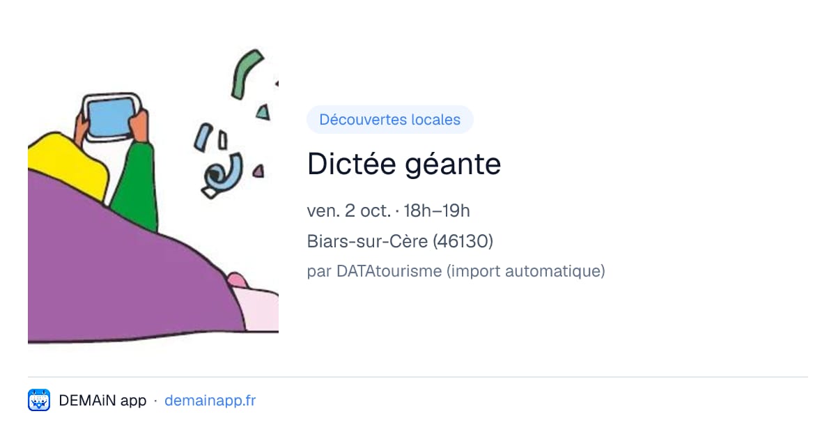 Dictée géante — Biars-sur-Cère
