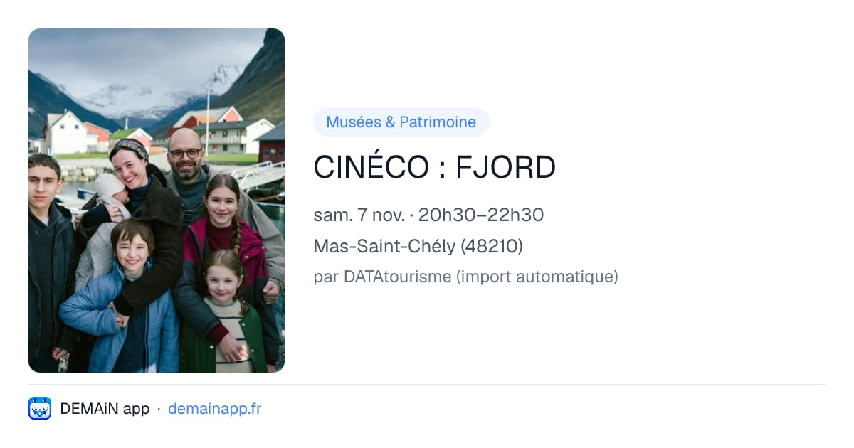 CINÉCO : FJORD — Mas-Saint-Chély