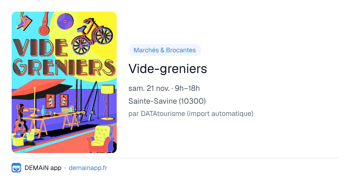 Vide-greniers — Sainte-Savine