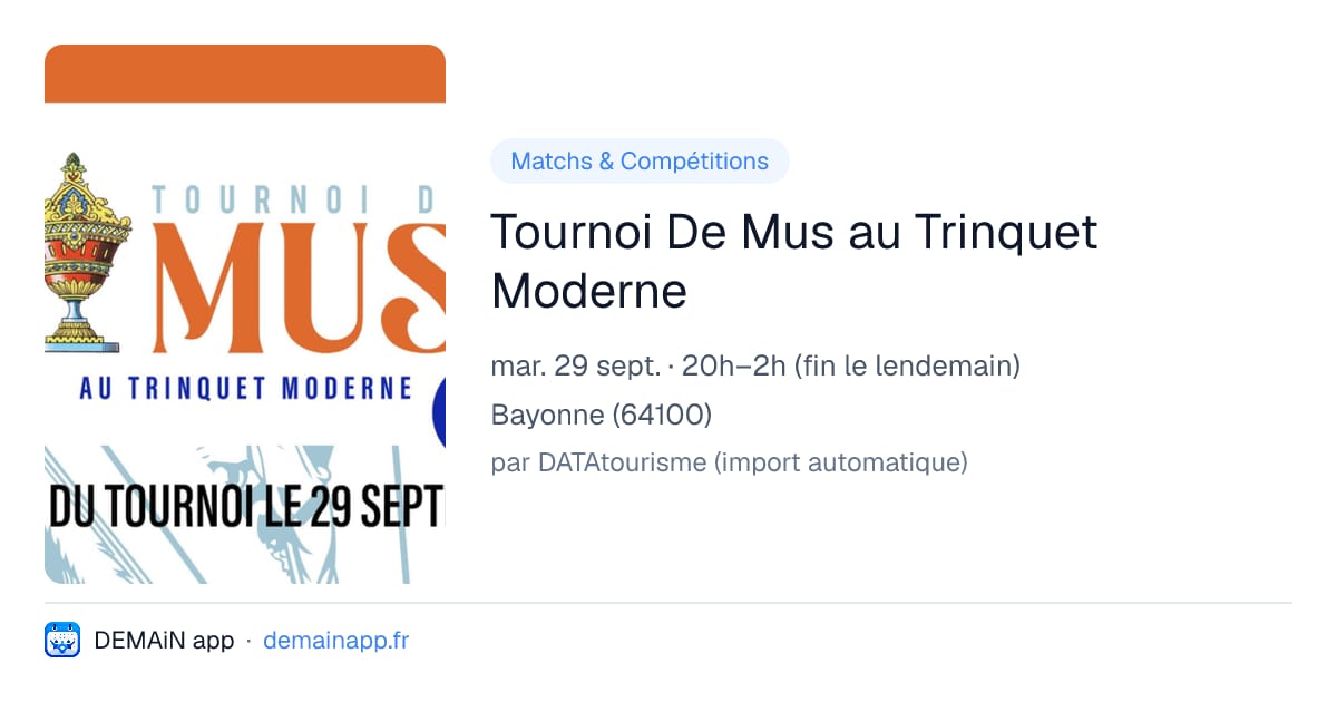 Tournoi De Mus au Trinquet Moderne — Bayonne