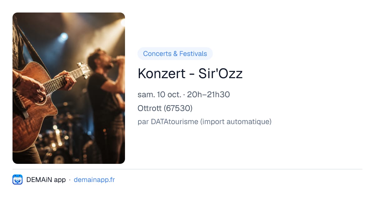 Konzert - Sir'Ozz — Ottrott