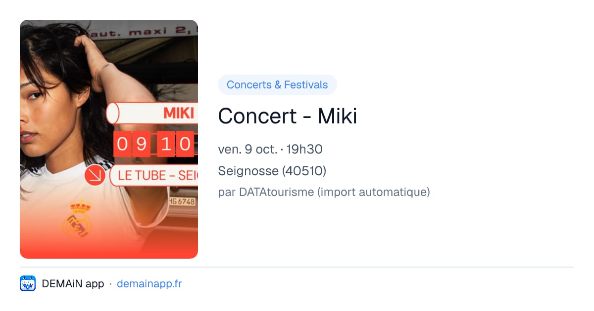 Concert - Miki — Seignosse