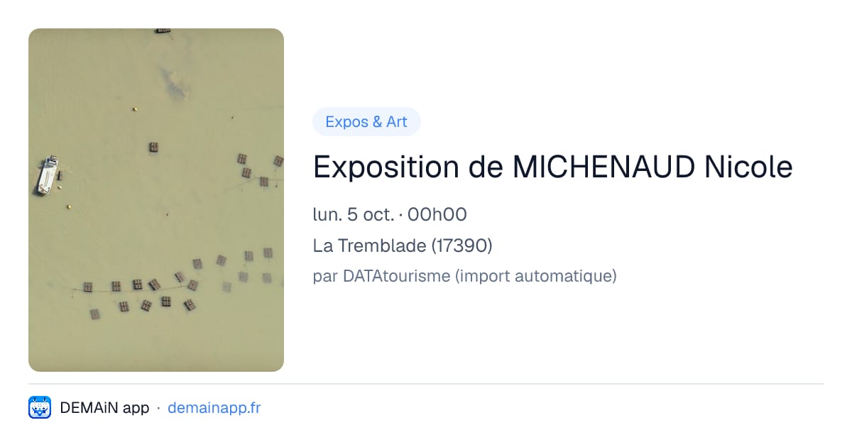 Exposition de MICHENAUD Nicole — La Tremblade
