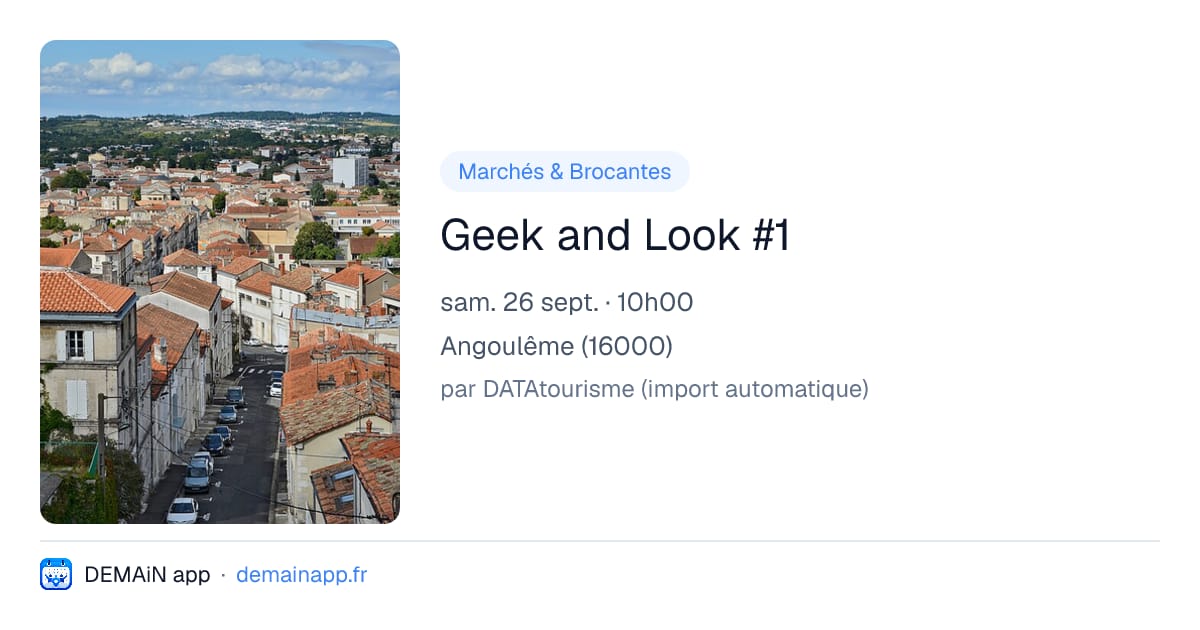Geek and Look #1 — Angoulême