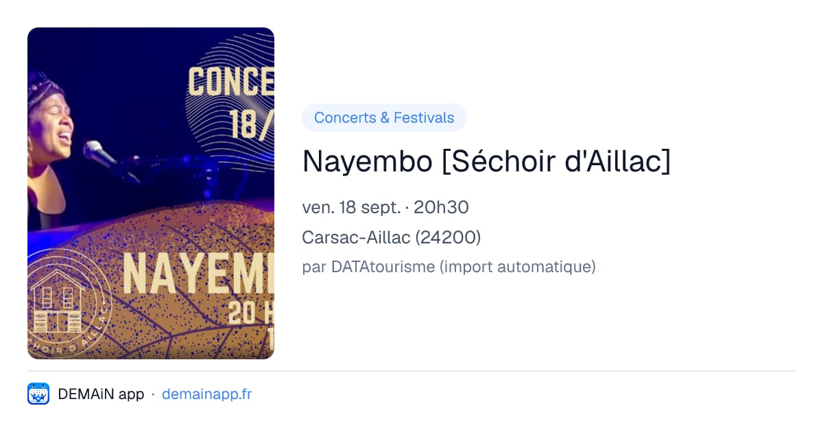Nayembo [Séchoir d'Aillac] — Carsac-Aillac